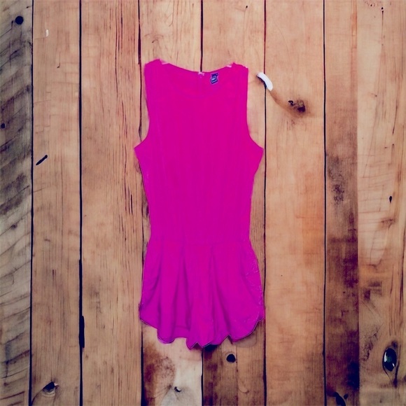ROMPER, Fuchsia, Sleeveless, - Picture 1 of 5